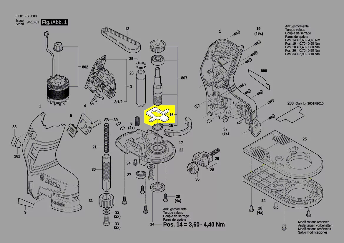 Plaque de blocage d\'axe réf. 1 600 A00 P4H Bosch